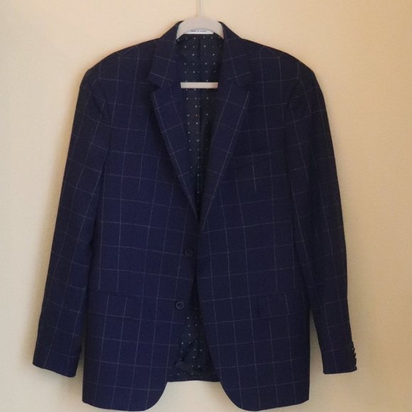 Moods of Norway Other - Moods of Norway Navy Blue Plaid Suit Coat Size 54